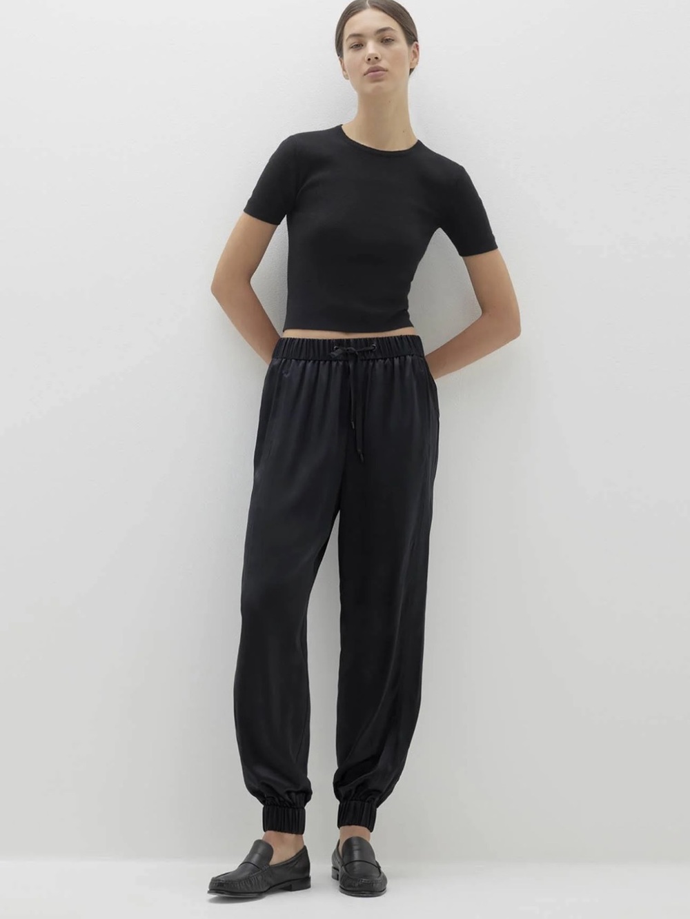 Naked Cashmere Black Drawstring Jogger Pants - Women